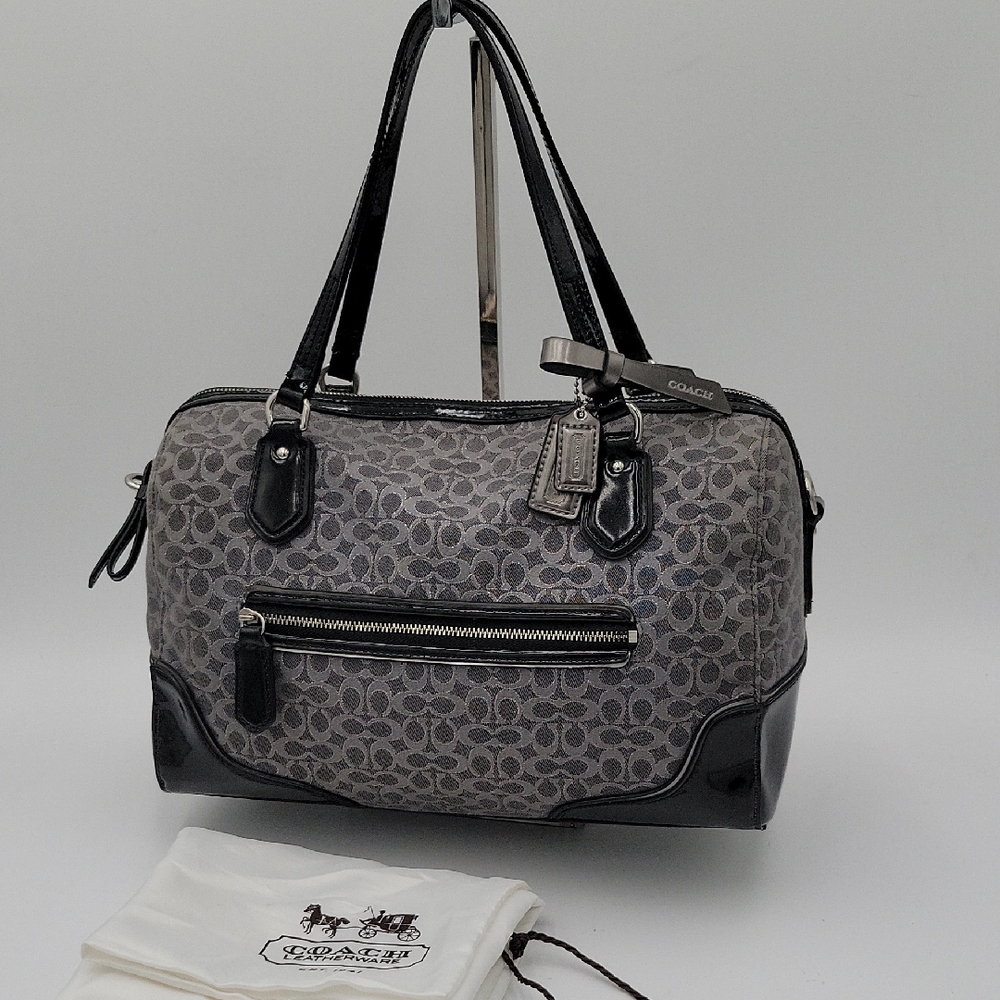 Coach Black and Gray Satchel
